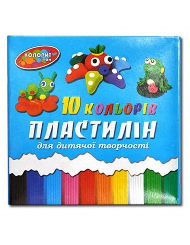 Пластилін "Колорит" 10 кольорів 195...
