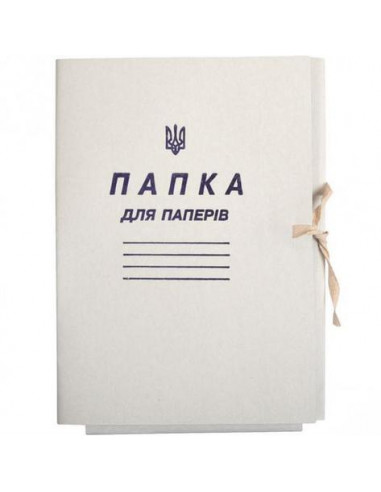Папка на завязках картонная