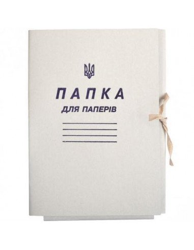 Папка на зав'язках картонна
