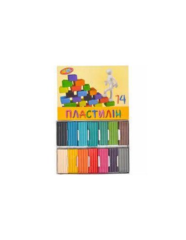 Пластилін "Колорит" 14 кольорів 250 грам