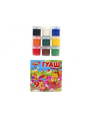 Гуаш "Бджілки" 9 кольорів