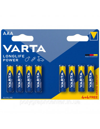 Батарейка VARTA LONGLIFE Power (6+2)...